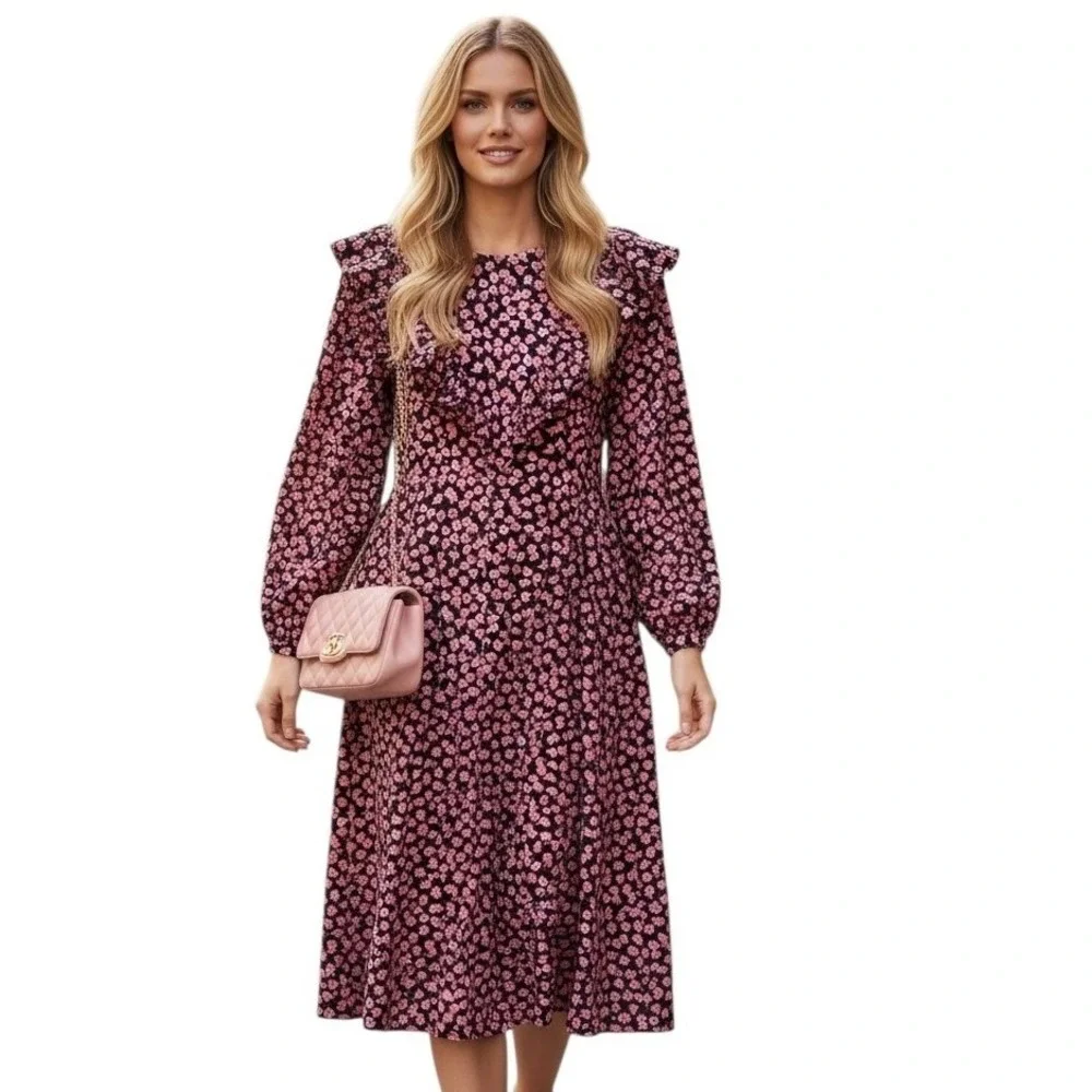 Sandy Liang x‎ Target Floral Ruffle Women's Size XS Romantic Cottagecore Dress